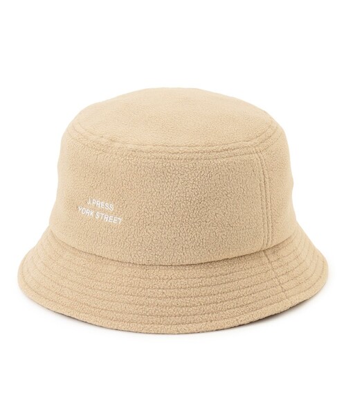 J.PRESS YORK STREET（ジェイプレスヨークストリート）の「【UNISEX】フリースロゴバケットハット（ハット・メンズ・ネイビー系/ベージュ系/ブラック系・F）」の3枚目の写真