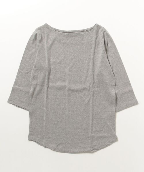 atONE(アットワン)の「atONE ボートネック七分袖プルオーバー(Tシャツ/カットソー・レディース・ブラック/カーキ/オフホワイト/チャコールグレー/杢グレー・L/LL/3L/4L/M)」の22枚目の写真