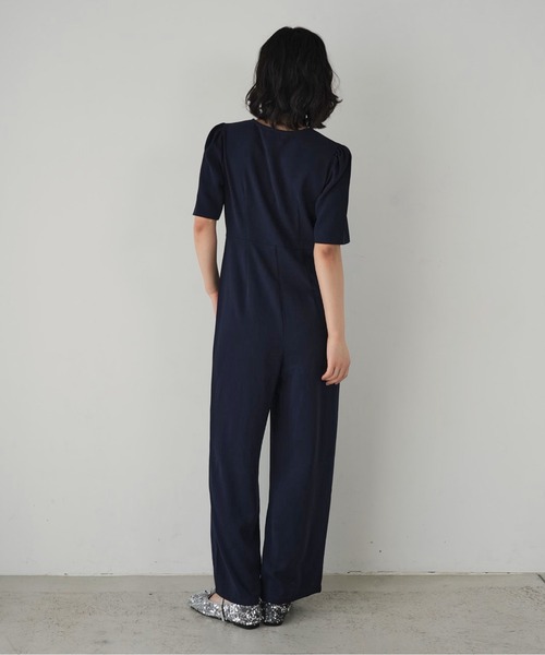 COMOLI ベタシャン オールインワン 半袖 ネイビー COMOLI ベタシャンオールインワン