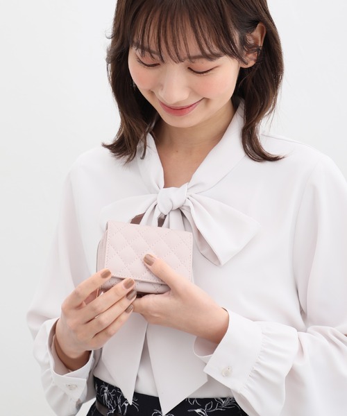 Honeys（ハニーズ）の「キルティングウォレット（財布・レディース・ピンク/アイボリー/ブラック・FREE）」の6枚目の写真