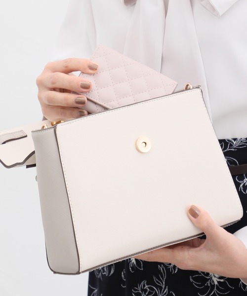 Honeys（ハニーズ）の「キルティングウォレット（財布・レディース・ピンク/アイボリー/ブラック・FREE）」の8枚目の写真