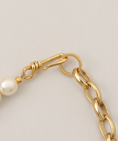 STAR pearl asymmetry necklace アデルビジュー ADER.bijoux（アデルビジュー）｜STAR pearl mix short necklace