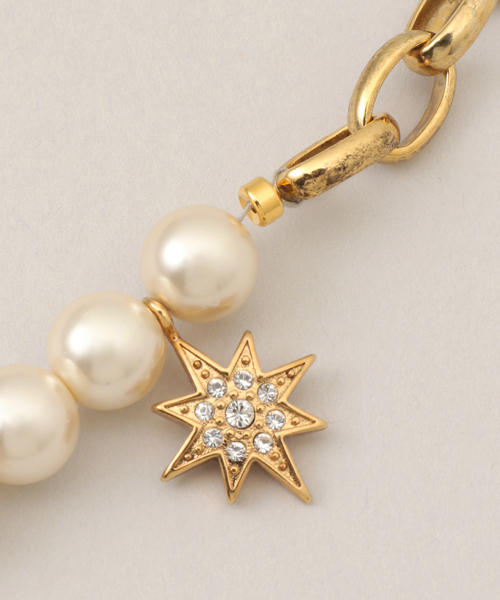 セール】【ADER.bijoux/アデル ビジュー】STAR pearl chain