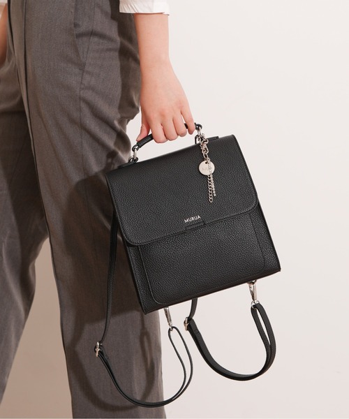 MURUA(ムルーア)の「【MURUA/ムルーア】 CHARM SERIES 3wayミニリュック(バックパック/リュック・レディース・ブラック/ブルー/ホワイト・FREE)」の3枚目の写真