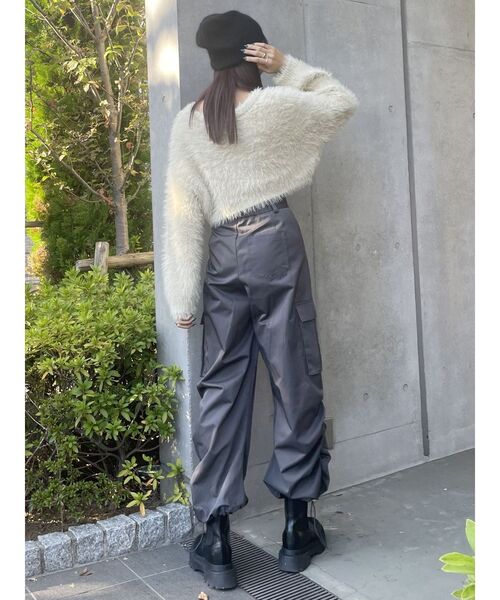 MURUA（ムルーア）の「シャーリングカーゴパンツ（カーゴパンツ・レディース・ライトブルー/ダークグレー/カーキ・1/2）」の22枚目の写真