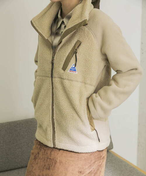 Cape HEIGHTS（ケープハイツ）の「Cape HEIGHTS　BREAKHEART FLEECEJacket（その他アウター・レディース・ベージュ系その他/ブラック・X-SMALL）」の2枚目の写真