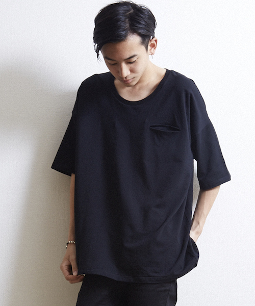 MYE-DO'（マイ・ドゥ）の「マックスウェイト　ポケットTシャツ（Tシャツ/カットソー・メンズ・ブラック・LARGE/MEDIUM/SMALL）」の9枚目の写真