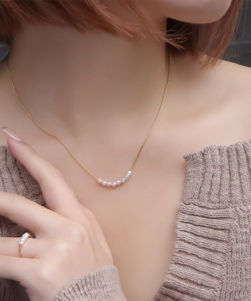 セール】blackdia ocean パールスキンネックレス（ネックレス
