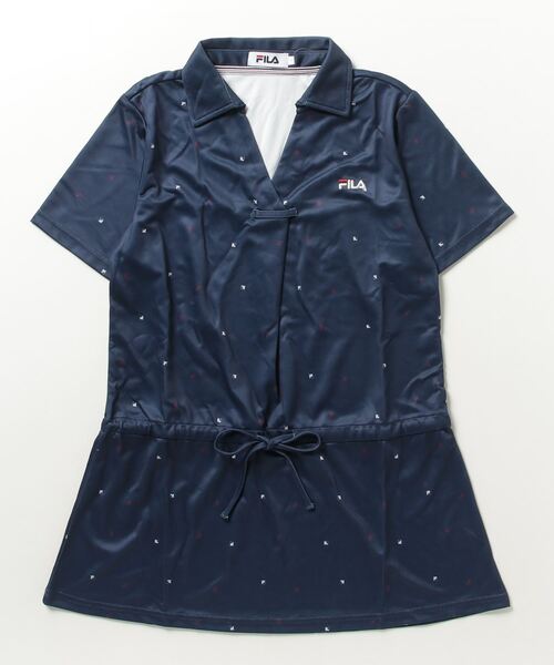FILA（フィラ）の「鹿の子メッシュチュニック（チュニック・レディース・オフホワイト/ミント/ネイビー・MEDIUM/LARGE/LL/3L）」の3枚目の写真
