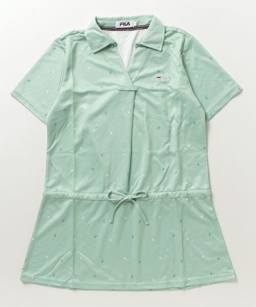 FILA（フィラ）の「鹿の子メッシュチュニック（チュニック・レディース・オフホワイト/ミント/ネイビー・MEDIUM/LARGE/LL/3L）」の2枚目の写真