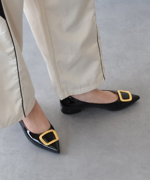 【FABIO RUSCONI】ローヒールバックルパンプス(F41507)（パンプス）｜Fabio Rusconi（ファビオルスコーニ）