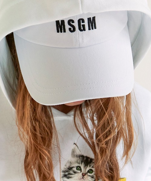 MSGM（エムエスジーエム）の「MSGM(エムエスジーエム)Kids & Junior ブランドロゴキャップ（キャップ・キッズ・ベージュ/ピンク/ブラック/ホワイト・ONE SIZE）」の2枚目の写真