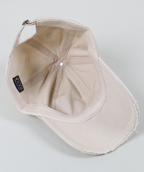 SPINNS(スピンズ)の「クロスデザイン ダメージコットンキャップ(キャップ・メンズ・ベージュ/ブラック/ブラウン・ONESIZE)」の8枚目の写真