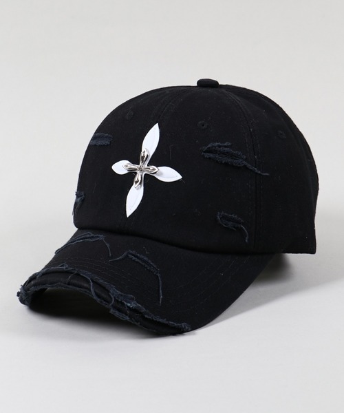 SPINNS(スピンズ)の「クロスデザイン ダメージコットンキャップ(キャップ・メンズ・ベージュ/ブラック/ブラウン・ONESIZE)」の15枚目の写真