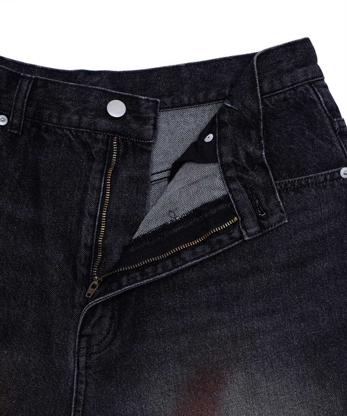 Figments(フィグメンツ)の「ダーティワイドデニムパンツ(デニムパンツ・レディース・インディゴブルー/ブラック・SMALL/MEDIUM/LARGE)」の15枚目の写真