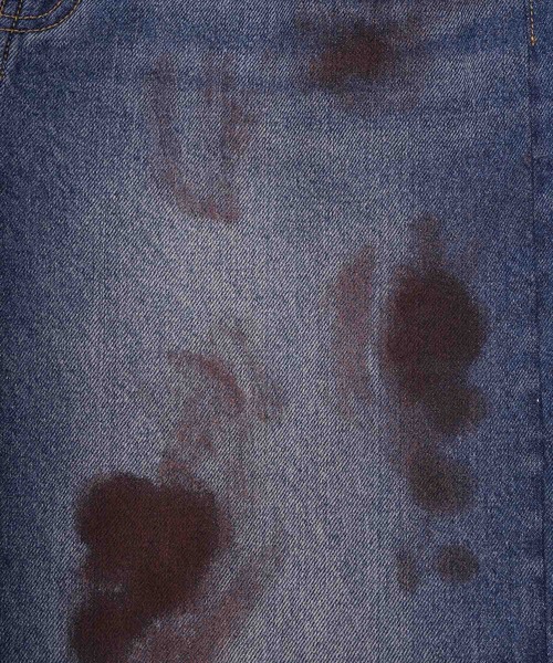 Figments(フィグメンツ)の「ダーティワイドデニムパンツ(デニムパンツ・レディース・インディゴブルー/ブラック・SMALL/MEDIUM/LARGE)」の19枚目の写真