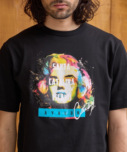 RATTLE TRAP（ラトルトラップ）の「ストレッチスムースプリントT（Tシャツ/カットソー・メンズ・ブラック/ホワイト・LL/M/L/S）」の6枚目の写真