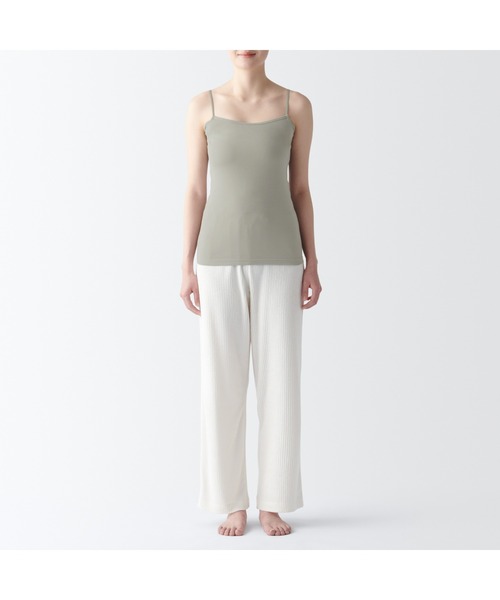 セール】婦人 さらっと綿 汗取りパッド付きキャミソール（インナー