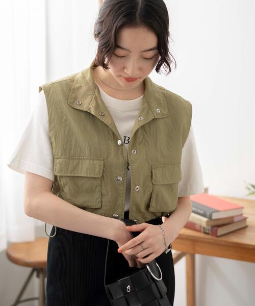 WEGO（ウィゴー）の「WEGO/ミリタリーナイロンショートベスト（ベスト・レディース・ホワイト/カーキ/ブラック・FREE）」の18枚目の写真