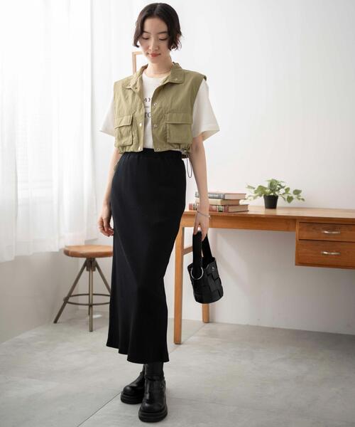 WEGO（ウィゴー）の「WEGO/ミリタリーナイロンショートベスト（ベスト・レディース・ホワイト/カーキ/ブラック・FREE）」の22枚目の写真