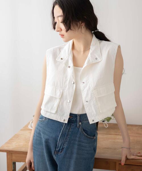 WEGO（ウィゴー）の「WEGO/ミリタリーナイロンショートベスト（ベスト・レディース・ホワイト/カーキ/ブラック・FREE）」の11枚目の写真