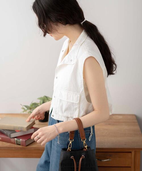 WEGO（ウィゴー）の「WEGO/ミリタリーナイロンショートベスト（ベスト・レディース・ホワイト/カーキ/ブラック・FREE）」の12枚目の写真