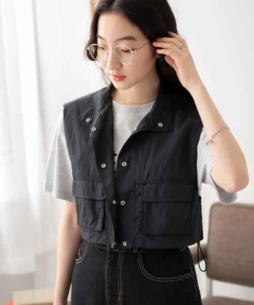 WEGO（ウィゴー）の「WEGO/ミリタリーナイロンショートベスト（ベスト・レディース・ホワイト/カーキ/ブラック・FREE）」の14枚目の写真