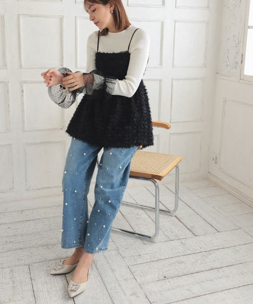 DONOBAN（ドノバン）の「スクエアビジューパンプス（パンプス・レディース・ブラック/アイボリー/ブルー系その他2/ブルー系その他/ピンク・22.5cm/23.5cm/24.5cm）」の8枚目の写真