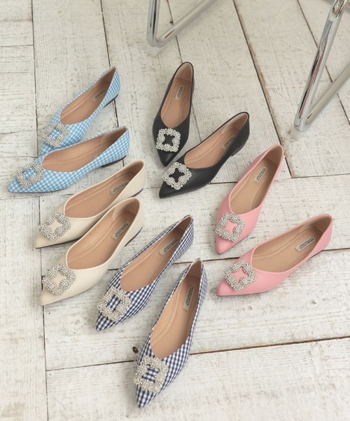 DONOBAN（ドノバン）の「スクエアビジューパンプス（パンプス・レディース・ブラック/アイボリー/ブルー系その他2/ブルー系その他/ピンク・22.5cm/23.5cm/24.5cm）」の7枚目の写真