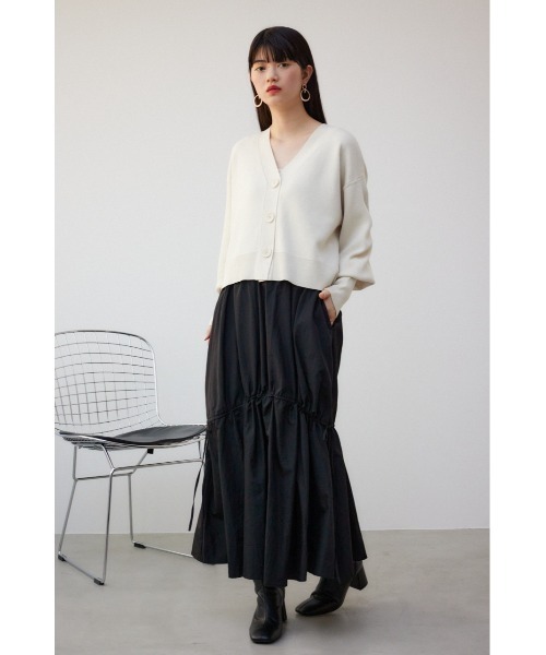 AZUL by moussy(アズールバイマウジー)の「2WAYドローストリングデザインスカート(スカート・レディース・アイボリー/ブラック・SMALL/MEDIUM)」の14枚目の写真