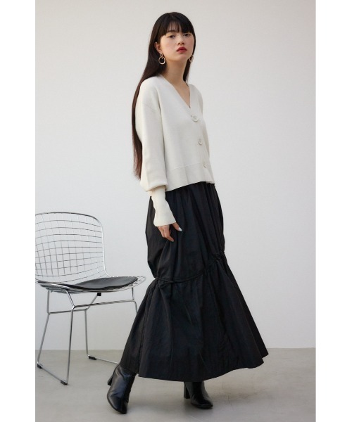 AZUL by moussy(アズールバイマウジー)の「2WAYドローストリングデザインスカート(スカート・レディース・アイボリー/ブラック・SMALL/MEDIUM)」の15枚目の写真