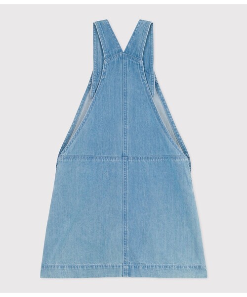 PETIT BATEAU（プチバトー）の「デニムジャンパースカート（ワンピース・キッズ・ブルー・3YEAR/4YEAR/5YEAR）」の3枚目の写真