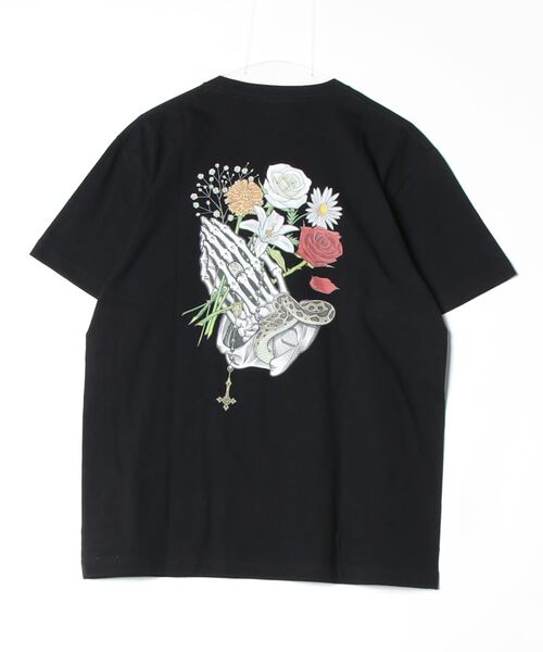 【セール】FLOWER PRAYING HANDS TEE（Tシャツ/カットソー）｜Subciety（サブサエティ）
