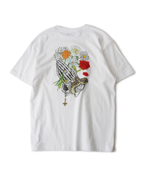【セール】FLOWER PRAYING HANDS TEE（Tシャツ/カットソー）｜Subciety（サブサエティ）