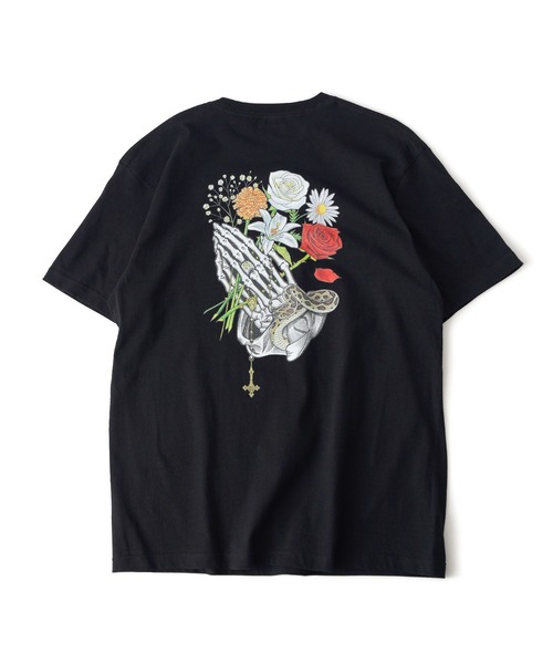 【セール】FLOWER PRAYING HANDS TEE（Tシャツ/カットソー）｜Subciety（サブサエティ）