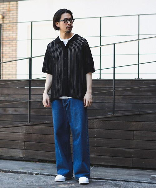 B:MING by BEAMS(ビーミングバイビームス)の「B:MING by BEAMS / メッシュニット シャツ(シャツ/ブラウス・メンズ・レッド系その他7/ブラック・MEDIUM/SMALL/X-LARGE/LARGE)」の3枚目の写真