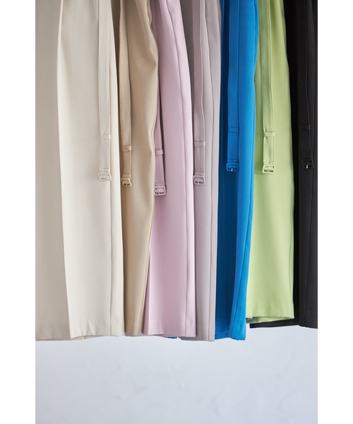 &. NOSTALGIA（アンドドットノスタルジア）の「ベルト付きタックストレートパンツ（その他パンツ・レディース・ベージュ/ライム/ピンク/アイボリー/ブラック/グレー/ブルー・S/M）」の8枚目の写真