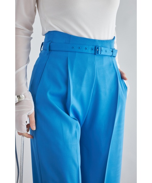 &. NOSTALGIA（アンドドットノスタルジア）の「ベルト付きタックストレートパンツ（その他パンツ・レディース・ベージュ/ライム/ピンク/アイボリー/ブラック/グレー/ブルー・S/M）」の21枚目の写真