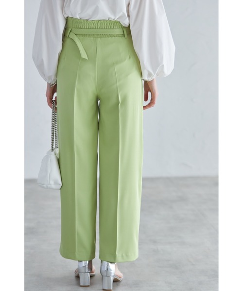 &. NOSTALGIA（アンドドットノスタルジア）の「ベルト付きタックストレートパンツ（その他パンツ・レディース・ベージュ/ライム/ピンク/アイボリー/ブラック/グレー/ブルー・S/M）」の19枚目の写真