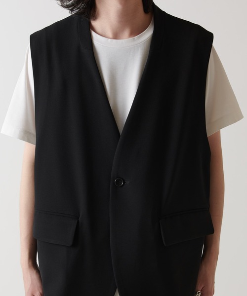 Lui's(ルイス)の「ノーカラージレ(ノーカラージャケット・メンズ・ライトグレー/ブラック・S/M)」の19枚目の写真