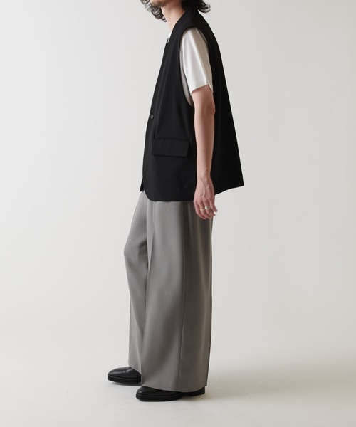 Lui's(ルイス)の「ノーカラージレ(ノーカラージャケット・メンズ・ライトグレー/ブラック・S/M)」の8枚目の写真