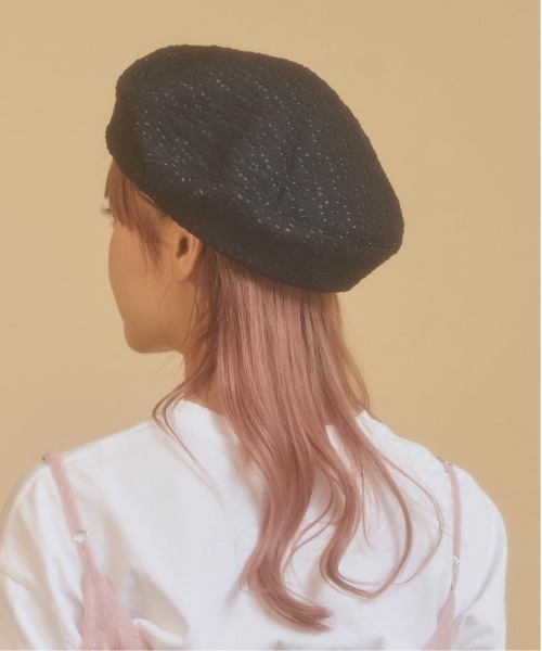 kaorinomori（カオリノモリ）の「kaorinomori ナチュベレー / カオリノモリ（ハンチング/ベレー帽・レディース・ホワイト/ライトグリーン/ブラック・M/57.5cm）」の8枚目の写真