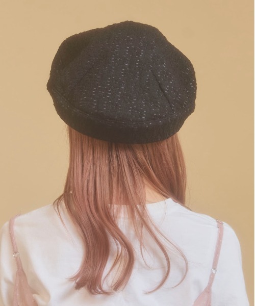 kaorinomori（カオリノモリ）の「kaorinomori ナチュベレー / カオリノモリ（ハンチング/ベレー帽・レディース・ホワイト/ライトグリーン/ブラック・M/57.5cm）」の9枚目の写真