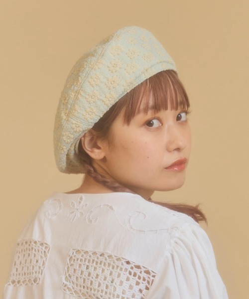 kaorinomori（カオリノモリ）の「kaorinomori ナチュベレー / カオリノモリ（ハンチング/ベレー帽・レディース・ホワイト/ライトグリーン/ブラック・M/57.5cm）」の20枚目の写真