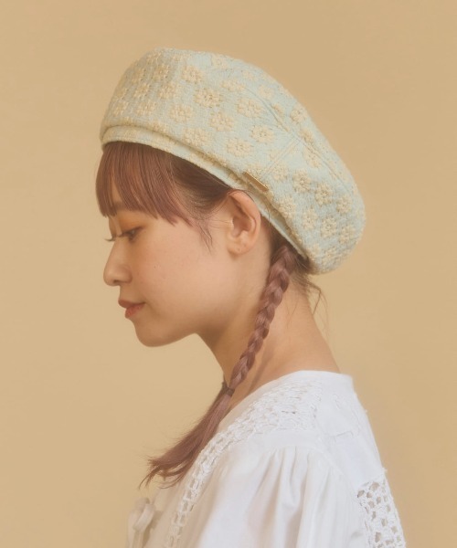 kaorinomori（カオリノモリ）の「kaorinomori ナチュベレー / カオリノモリ（ハンチング/ベレー帽・レディース・ホワイト/ライトグリーン/ブラック・M/57.5cm）」の21枚目の写真