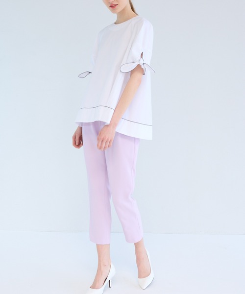 ZOZO限定再販【SONO/ソーノ】リボンカフサックフレアブラウス