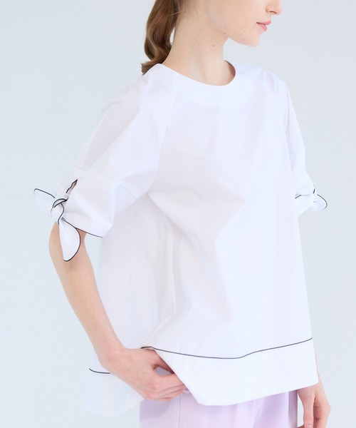 ZOZO限定再販【SONO/ソーノ】リボンカフサックフレアブラウス
