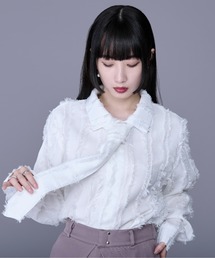 フリンジJQネクタイ付きシャツ