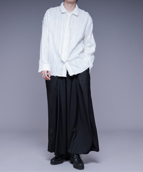Ellno Loset(エルノロゼット)の「フリンジJQネクタイ付きシャツ(シャツ/ブラウス・メンズ・ホワイト/ブラック・SMALL/MEDIUM/LARGE)」の20枚目の写真