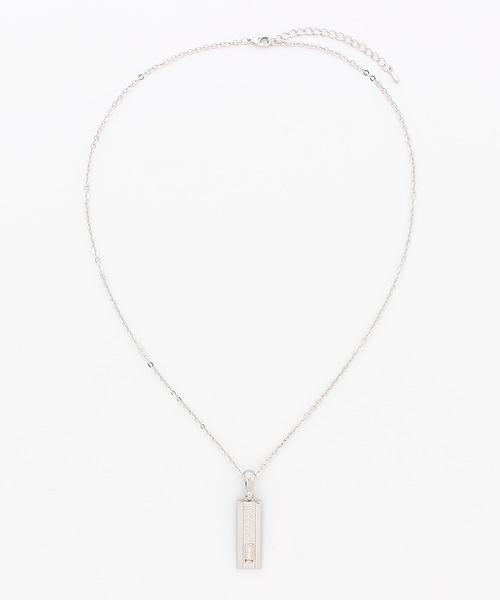 WEGO（ウィゴー）の「WEGO/スクエアプレートストーンネックレス（ネックレス・メンズ・ゴールド/シルバー・FREE）」の3枚目の写真